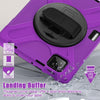 For Xiaomi Pad 7 / 7 Pro Rotatable Holder Silicone Hybrid PC Tablet Case with Shoulder Strap(Purple)