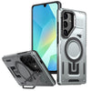 For Samsung Galaxy A16 5G Shield Hollow Frame Holder MagSafe Phone Case(Grey)