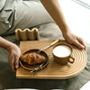 Medium Wavy Wooden Tray Photography Shooting Props