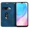 For Xiaomi Mi CC9 / A3 Lite / Mi 9 Lite Frosted Business Magnetic Horizontal Flip PU Leather Case with Holder & Card Slot & Lanyard(Blue)