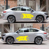 2 PCS/Set D-417 Lion Pattern Car Modified Decorative Sticker(Yellow)