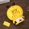 Creative Home Day Cartoon Flower Bee Talking Student Alarm Clock(Yellow)
