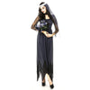 Halloween Costume Women Lace Chiffon Black Dress Ghost Bride Clothes Cosplay Game Uniforms, Size: L, Bust: 80cm, Waistline:72cm, Clothes Long:143cm