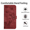 For Samsung Galaxy A26 5G Butterfly Cat Embossing Flip Leather Phone Case(Red)