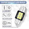 2 PCS 31mm DC12V-24V 3W 6000K 660LM 6LEDs SMD-3030 Car Reading Lamp / License Plate Light