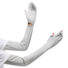 1pair Summer Extended Arm Sleeves Sun Protection UV Protection Sleeves, Style: Alphabet (Space Gray)
