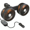 F6207 Car Rear Seat Zip Lock USB Double Head Fan, Model: Cigarette Lighter with USB
