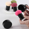 8 PCS Mushroom Head Puff Round Head Small Mushroom With Handle Puff Makeup Sponge Puff(Skin Color)