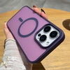 For iPhone 12 Frosted Skin Feel MagSafe Phone Case(Dark Purple)