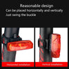 Magnetic Induction Taillight Bicycle Self-Generation Induction Taillight Waterproof Night Riding Safety Warning Light(Red)