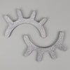 1 Pair Cute Wooden 3D Eyelash Wall Sticker Decor Bedroom Background Wall Sticker(Silver)