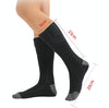 Constant Temperature Electric Heating Socks Long Tube Warm Socks  With Battery Box Gray