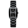 BINBOND N321 Square Temperament Metal 30M Waterproof Quartz Watch, Color: Black