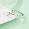 S925 Sterling Silver Ring Open Shell Beads Ladies Ring