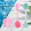 Hand-Held Silicone Cleansing Brush And Mask Brush Green Single Head