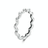 S925 Sterling Silver Oxidized Twisted Pattern Ring, Size: 7(SCR1047)