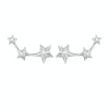 BSE750 Sterling Silver S925 White Gold Plated Star Earrings