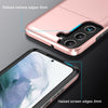 For Samsung Galaxy S25 5G Shockproof Armor Phone Case with Card Slot(Rose Gold)