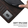 For Samsung Galaxy XCover7 Pro Cubic Skin Feel Flip Leather Phone Case(Brown)