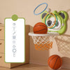Children Basketball Frame Ball Toy Indoor Wall Mounted Hole-Free Shooting Boys Toy, Color: Loop Model Green + 2 Balls