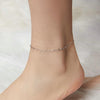 S925 Sterling Silver Platinum-plated Heart Buckle Anklet(BST007)