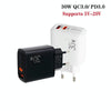 PD31 5V-20V 30W USB-C / Type-C + USB-A Multi Protocol Compatible Charger, EU Plug(Black)