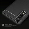 Brushed Texture Carbon Fiber Shockproof TPU Case for Huawei P30 (Red)