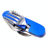 6-in-1 Stainless Steel Travel / Camping Folding Cutlery Set, Spoon + Fork + Knife +  Bottle Opener Set(Blue)