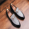 British Style Pointed Shoes Versatile Casual Shoes Slip-on Men Shoes, Size:40(Gray)