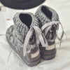 A1 Autumn and Winter Knitted Wool Fleece Thickened Non-slip Boots, Size: 39(Black)