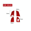 Car Window Lift Button C Decorative Sticker for Volvo V60 2010-2017, Left Drive (Red)