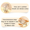 2 PCS J330 Crown Double Layer Open Adjustable Ladies Ring(Rose Gold)