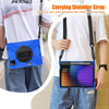 For Xiaomi Pad 7 / 7 Pro Rotatable Holder Silicone Hybrid PC Tablet Case with Shoulder Strap(Blue)