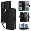 For Samsung Galaxy A34 Nine-card Slots Zipper Wallet Bag Leather Phone Case(Black)