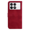 For Xiaomi Redmi K70 / K70 Pro Seven-shaped Embossed Leather Phone Case(Red)