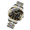 FNGEEN 4006 Men Trendy Waterproof Quartz Watch(Gold Black Surface)