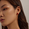 S925 Sterling Silver Christmas Apple Ear Studs Women Earrings