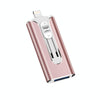 128GB Micro USB + 8 Pin + USB 2.0 3 in 1 Mobile Phone Computer U-Disk(Rose Gold)