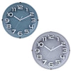 12 Inch Living Room Silent Wall Clock Round Stereo 3D Digital Wall Clock(Gray)