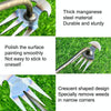 Four-Tooth Dual Purpose Weed Remover Tool Gardening Weed Rake Uprooting Weeding Tool, Length: 35cm Galvanized Wood Handle