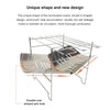 Outdoor Camp Portable Folding Stainless Steel Barbecue Charcoal Grill + Wire Mesh (Silver)