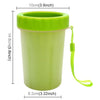 Dog Paw Cleaner Cup - Large Green - Silicone Bristles