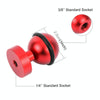 PULUZ CNC Aluminum Ball Head Adapter Mount for GoPro, Insta360, DJI and Other Action Cameras, Diameter: 2.5cm(Red)