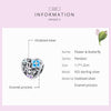 S925 Sterling Silver Heart Flower Butterfly Beads DIY Bracelet Necklace Accessories