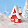 3pcs Christmas Lovely Micro Landscape Snow Ornament Decorative Accessories, Style: No.17 Snowman Christmas House