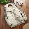 LSM-121 Men Autumn And Winter Jackets Grab Fleece Inner Lining Outdoor Hiking Clothes, Size: L(Ivory White)