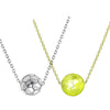 Three-Dimensional Sports Ball Pendant Necklace,Style: Women Football  White