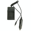 2 in 1 Digital Camera Battery Charger for CASIO CNP100(Black)