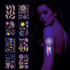 2 PCS Fluorescent Bronzing Waterproof Tattoo Stickers(JYG-007)