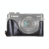 1/4 inch Thread PU Leather Camera Half Case Base for Canon G7 X Mark II (Black)